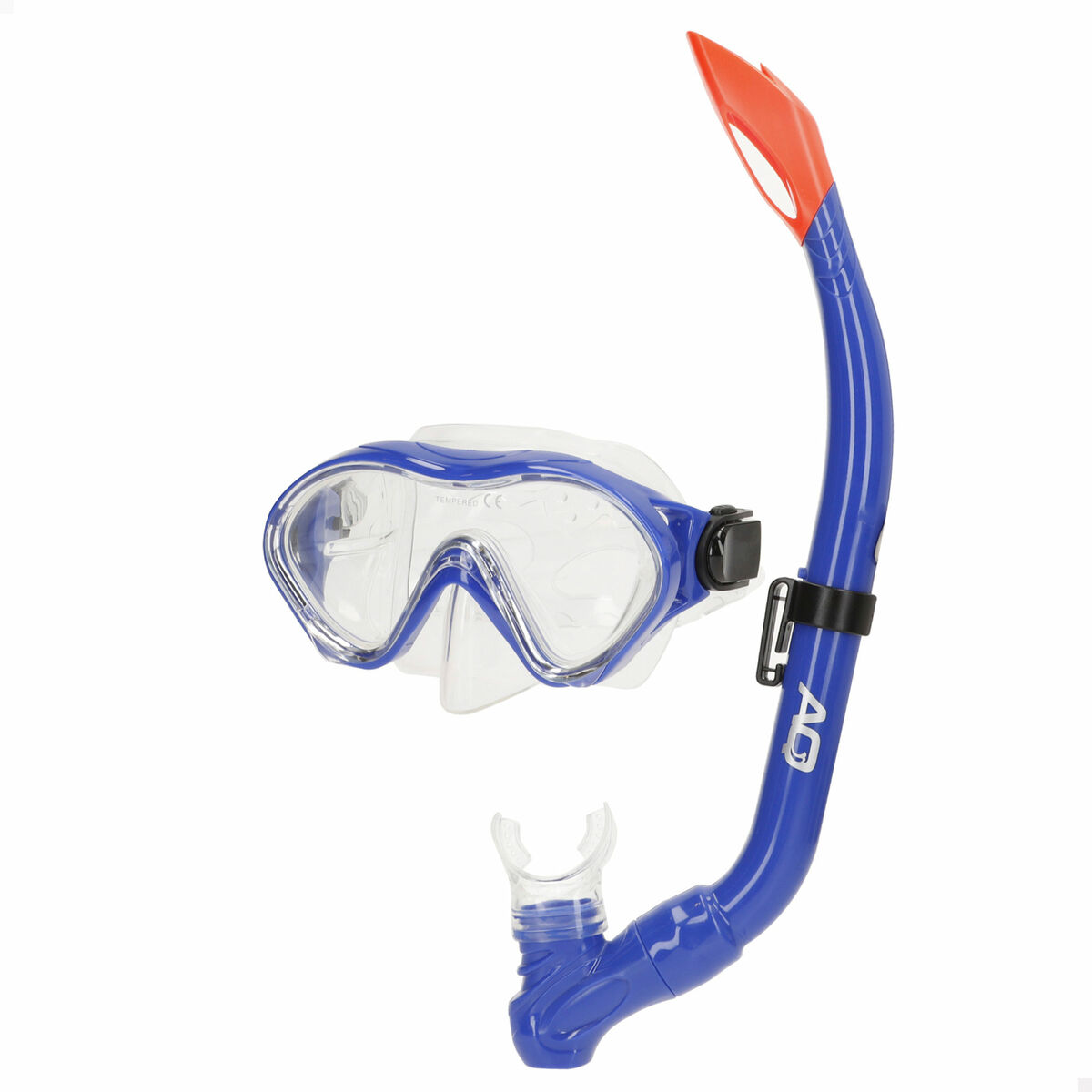 Gafas de Buceo con Tubo AquaSport Azul Rosa (6 Unidades)