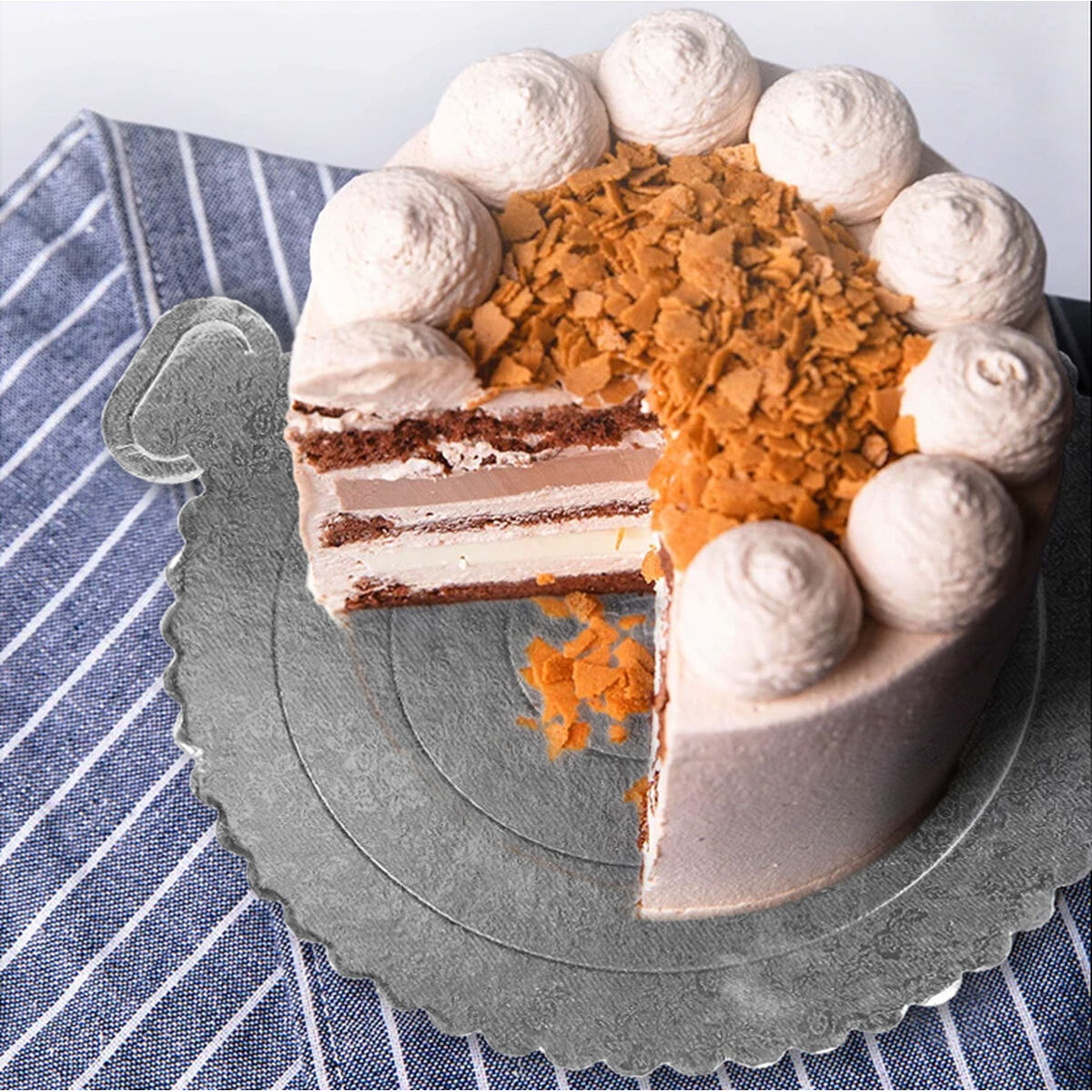 Base para pastel Algon Dorado 20 x 20 cm (36 Unidades)