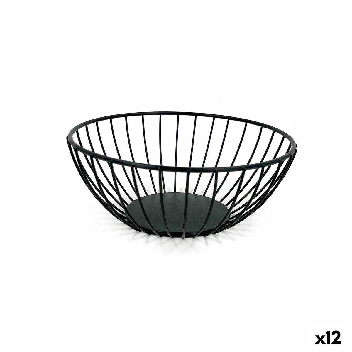 Panera My Bar Negro Metal Redonda 20 x 8 cm (12 Unidades)