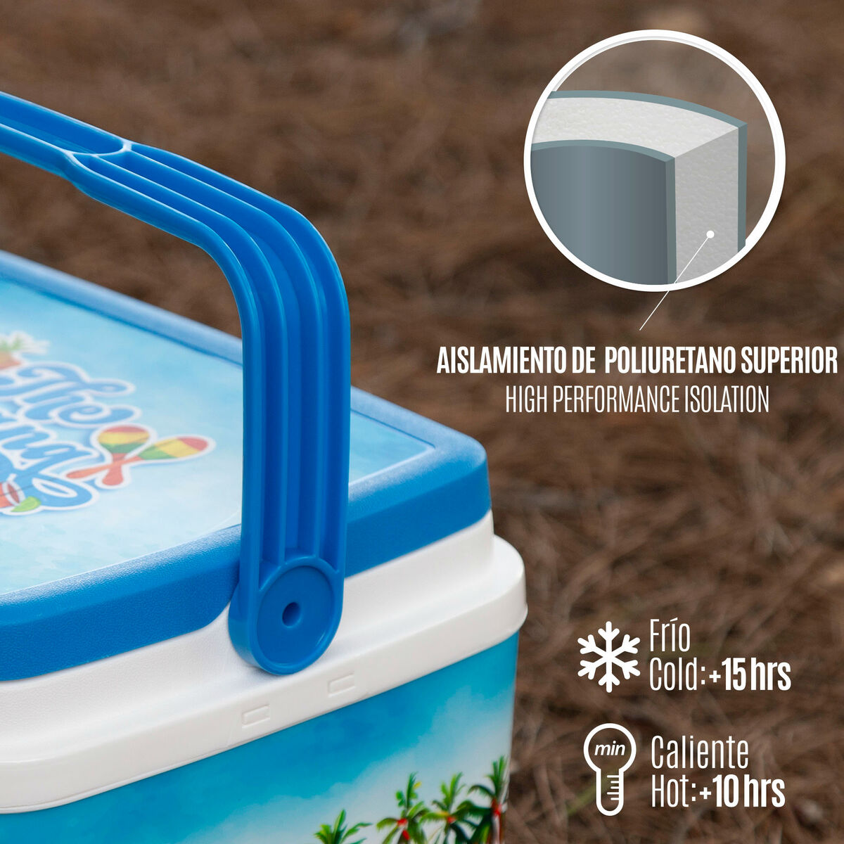 Nevera Portátil Rígida Aktive 5 L 28 x 19 x 21 cm Azul (6 Unidades)