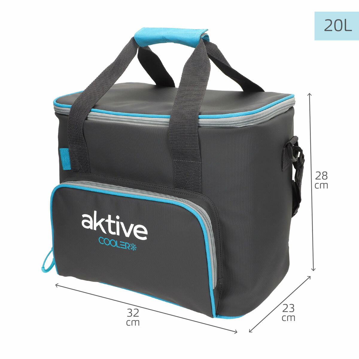 Nevera Portátil Aktive 20 L 32 x 28 x 23 cm Negro (4 Unidades)