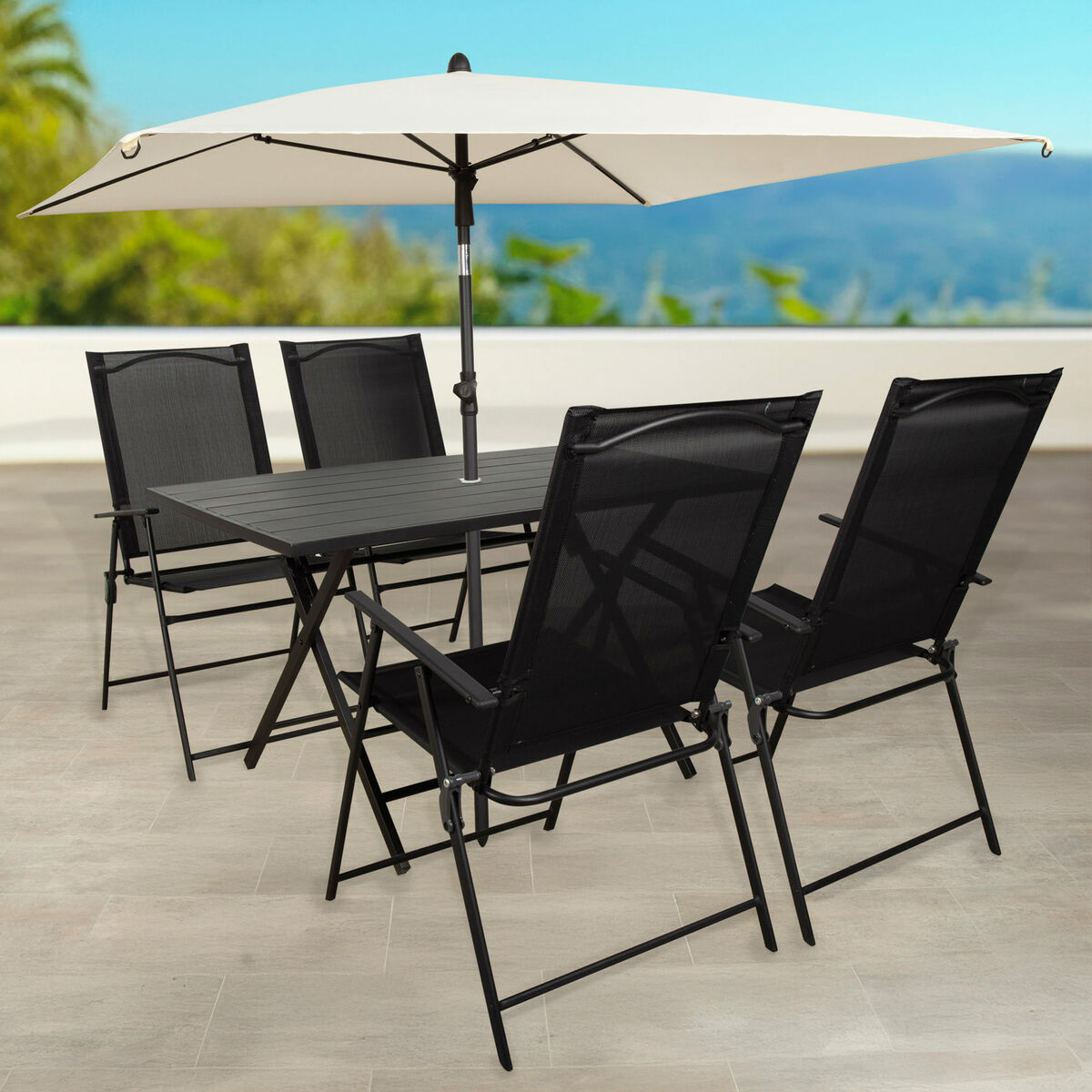 Sombrilla Aktive Beige 175 x 240 x 175 cm