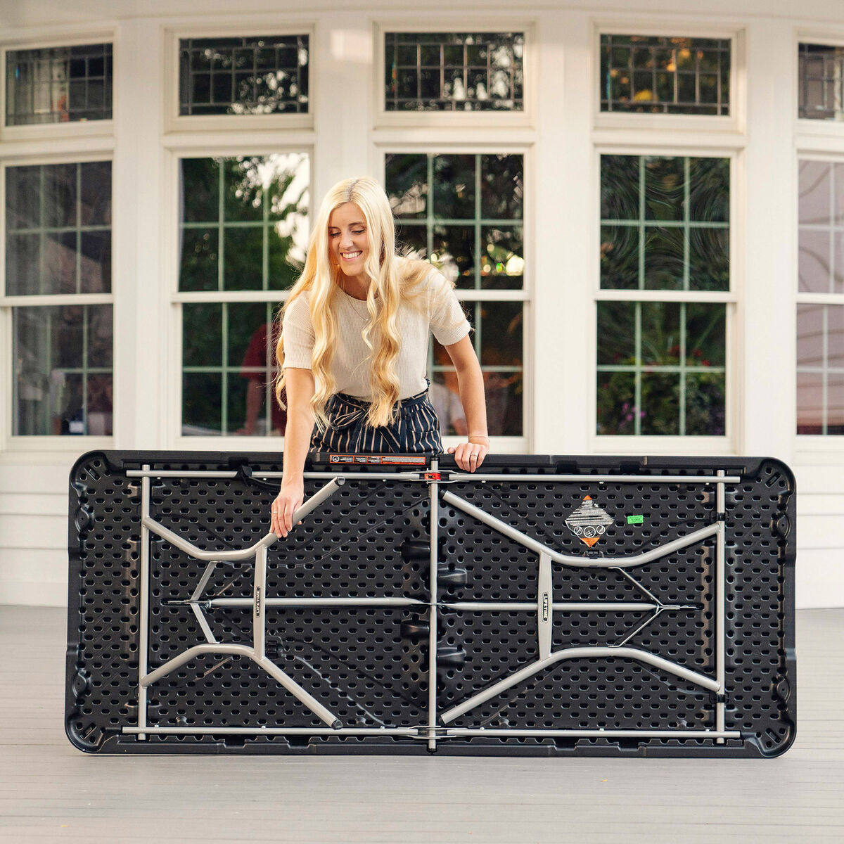 Mesa Plegable Lifetime Negro 183 x 73 x 76 cm