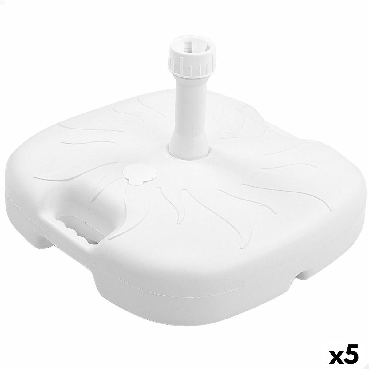 Base para Sombrilla Aktive Blanco Ø 32 mm Ø 20 mm 45 x 29 x 45 cm (5 Unidades)