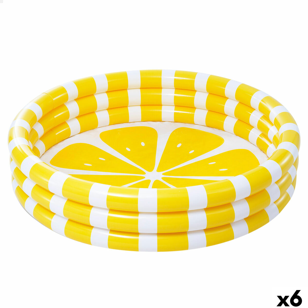 Piscina Hinchable para Niños Intex Limón 147 x 33 x 147 cm Amarillo (6 Unidades)