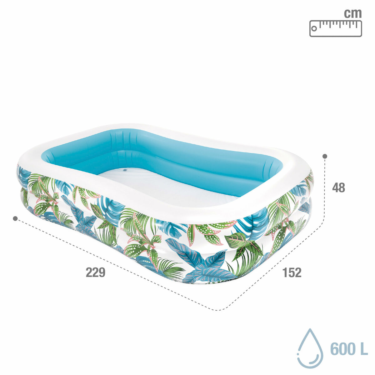 Piscina Hinchable Intex 600 L 229 x 48 x 152 cm (3 Unidades)