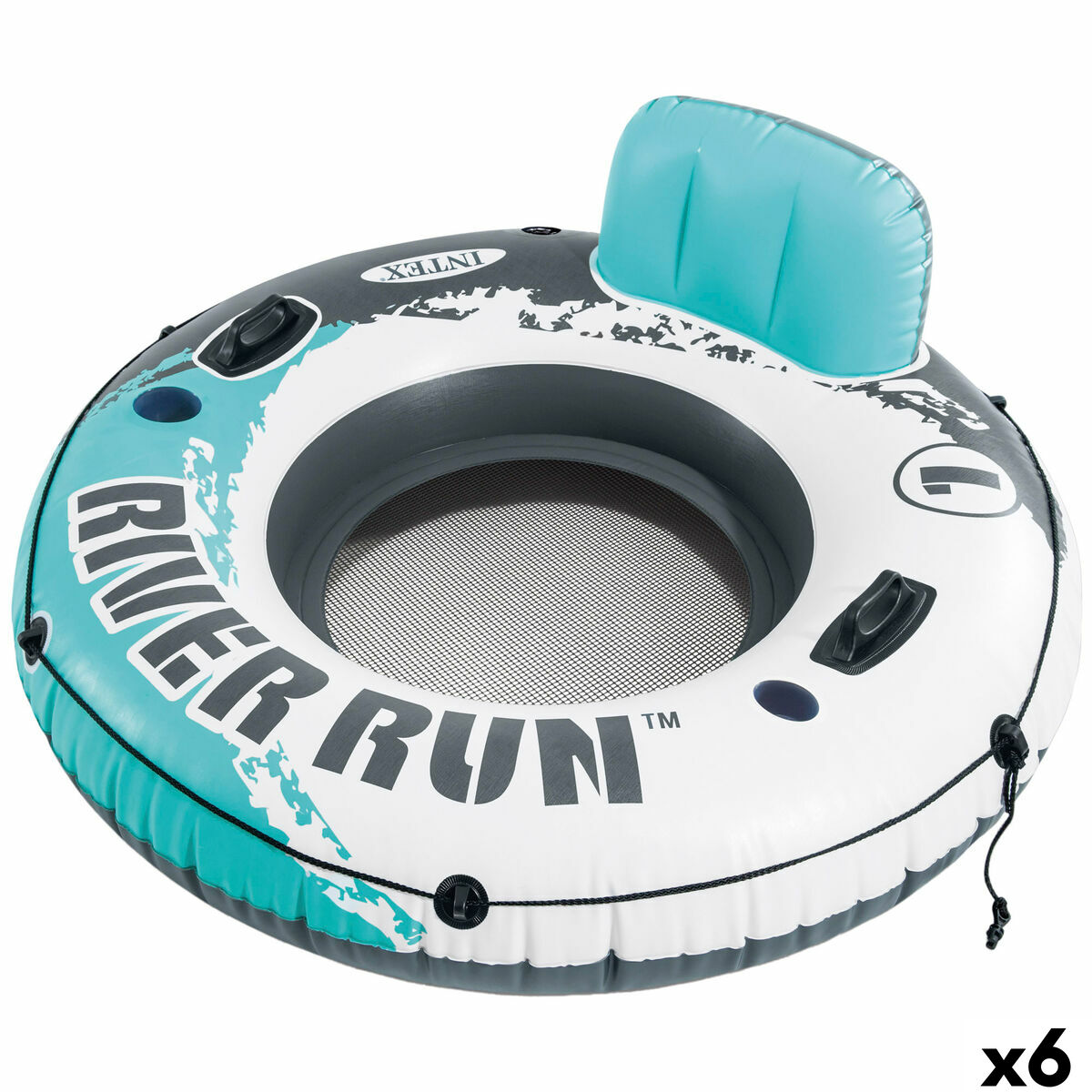 Flotador Hinchable Intex Amarillo Limón 135 x 55 x 135 cm (6 Unidades)