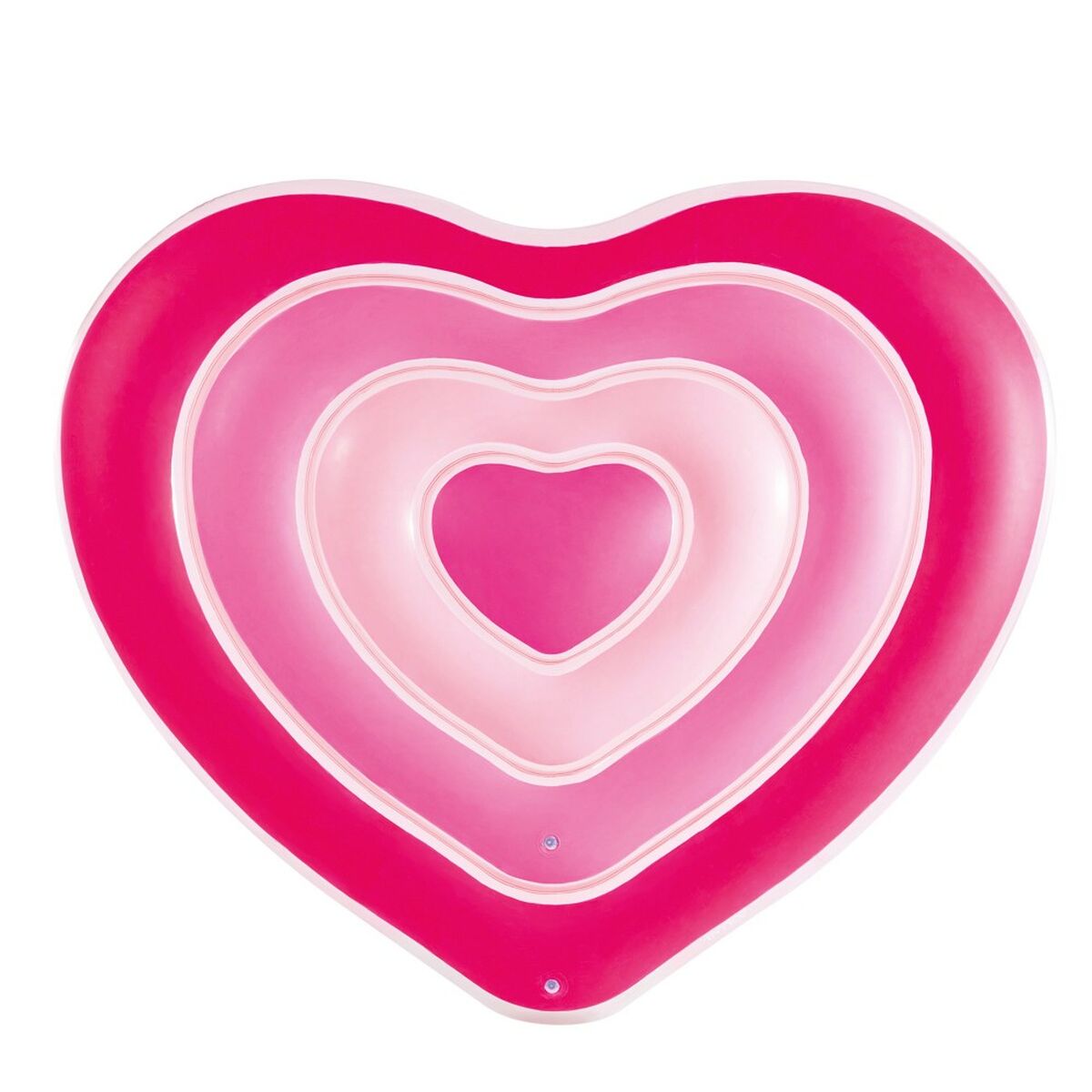 Colchoneta Hinchable Intex Corazón 135 x 155 x 25 cm Rosa (6 Unidades)