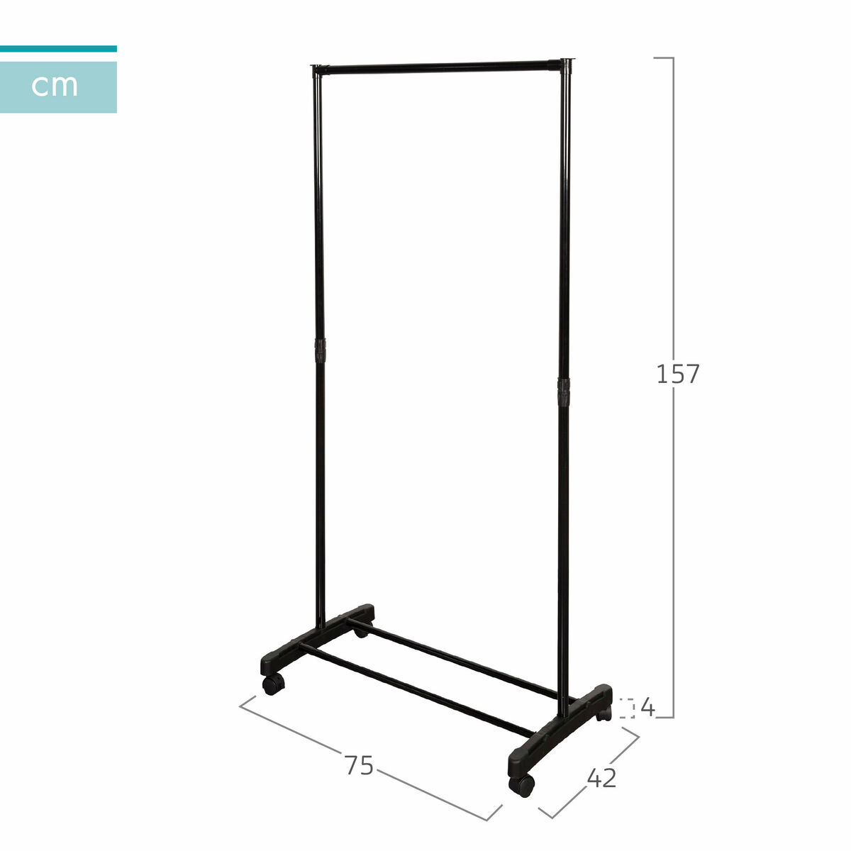 Perchero Max Home Acero Plástico 75 x 157 x 42 cm (4 Unidades)