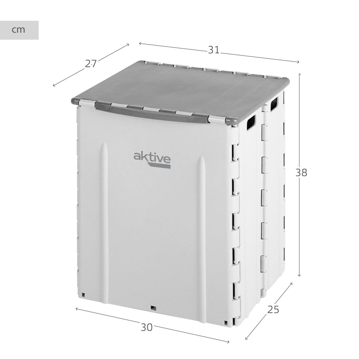Cubo de basura Aktive Polipropileno TPR 31 x 38 x 27 cm (6 Unidades)