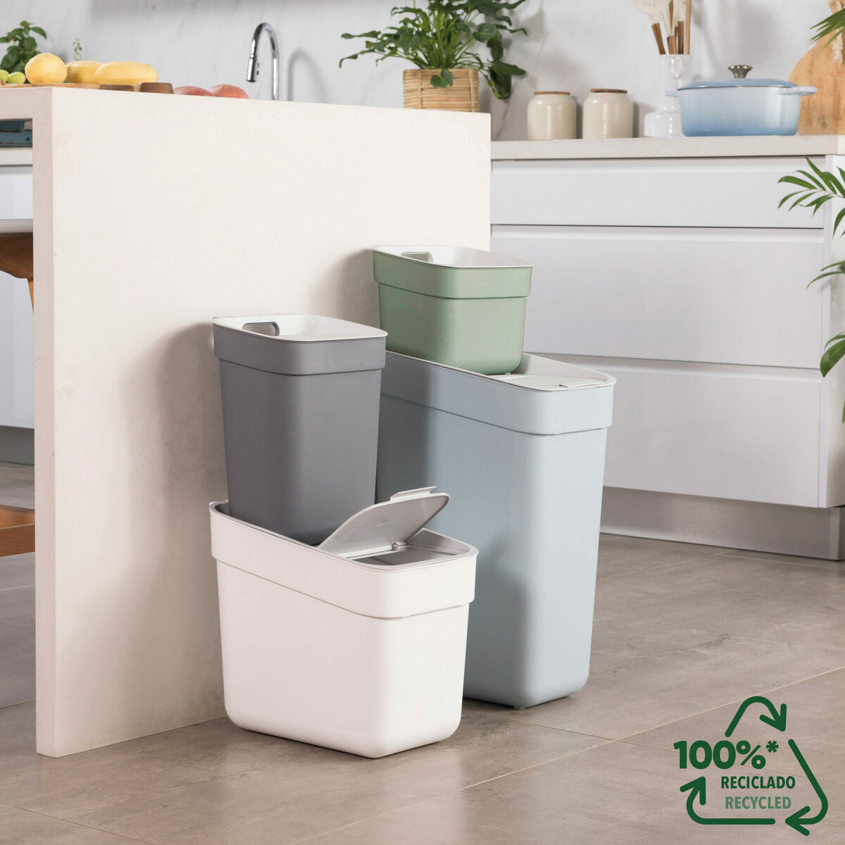Cubo de basura Curver Blanco Plástico 30 L (6 Unidades)