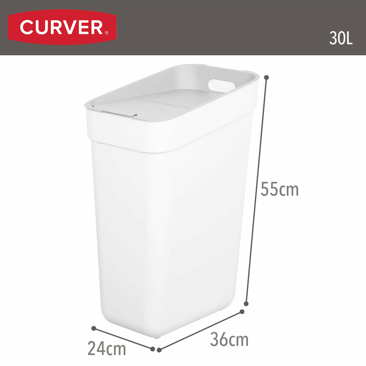 Cubo de basura Curver Blanco Plástico 30 L (6 Unidades)