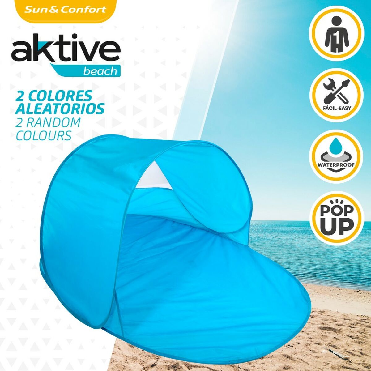 Paravientos Aktive 130 x 72 x 85 cm (6 Unidades)