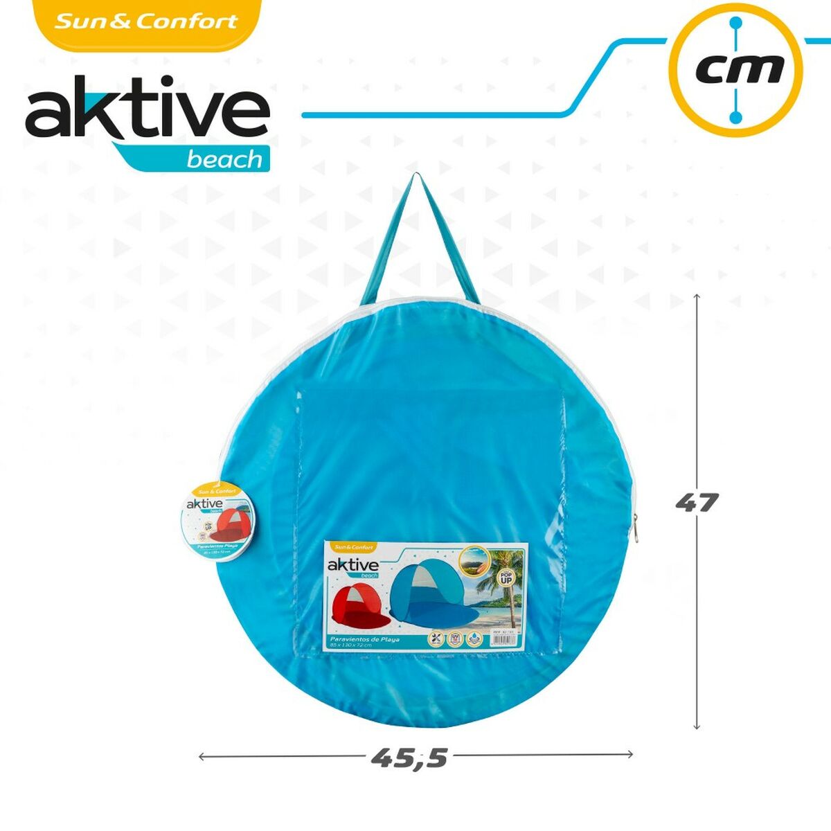 Paravientos Aktive 130 x 72 x 85 cm (6 Unidades)