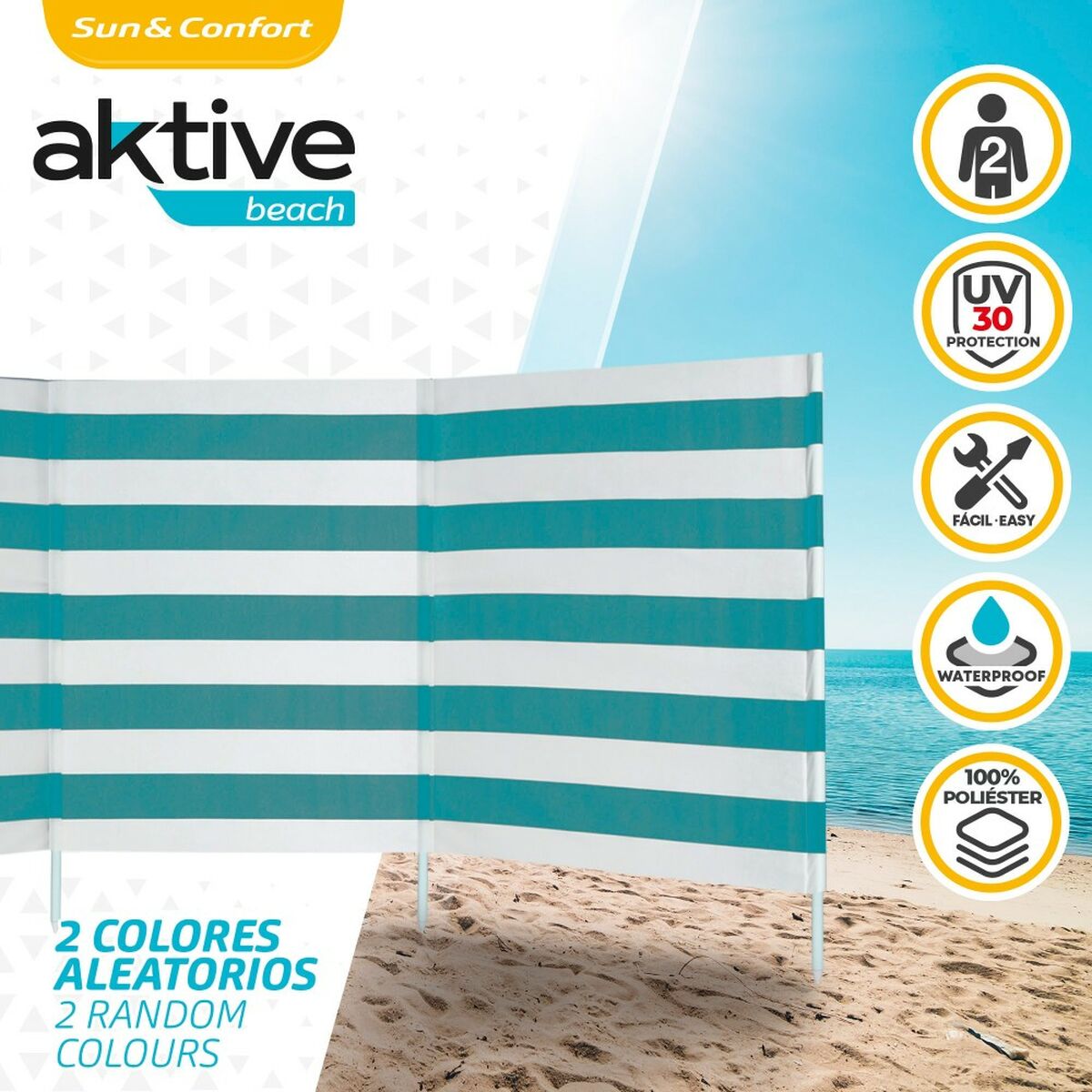 Paravientos Aktive 480 x 102 x 1,5 cm (4 Unidades)