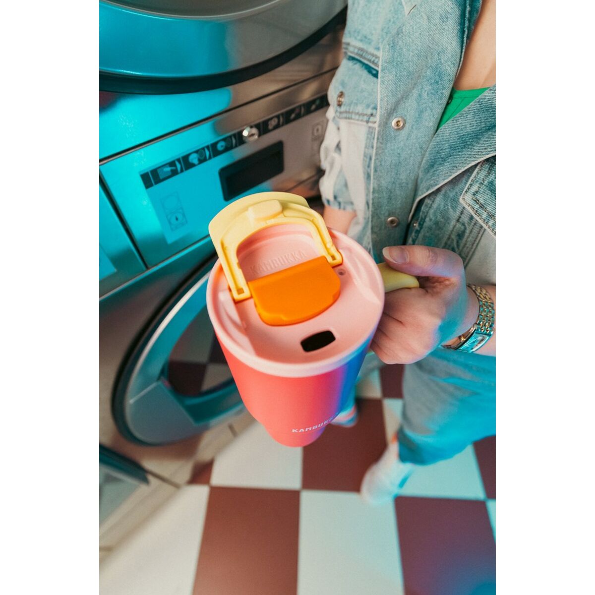 Termo Kambukka 11-08002 Amarillo Rojo Naranja Rosa Acero Inoxidable 950 ml