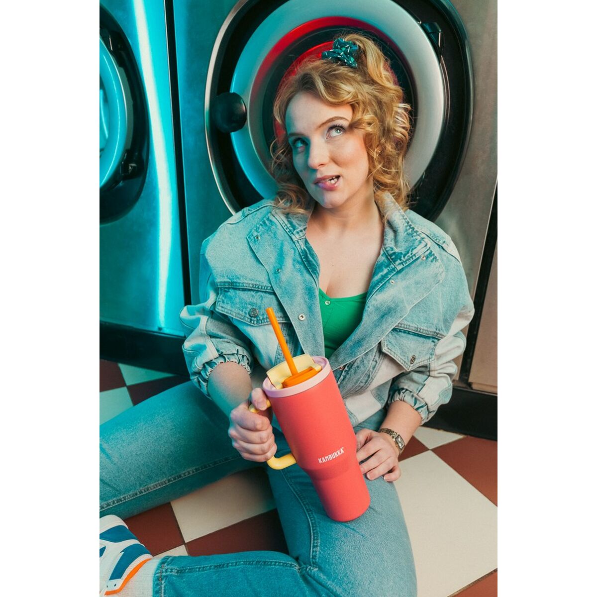 Termo Kambukka 11-08002 Amarillo Rojo Naranja Rosa Acero Inoxidable 950 ml