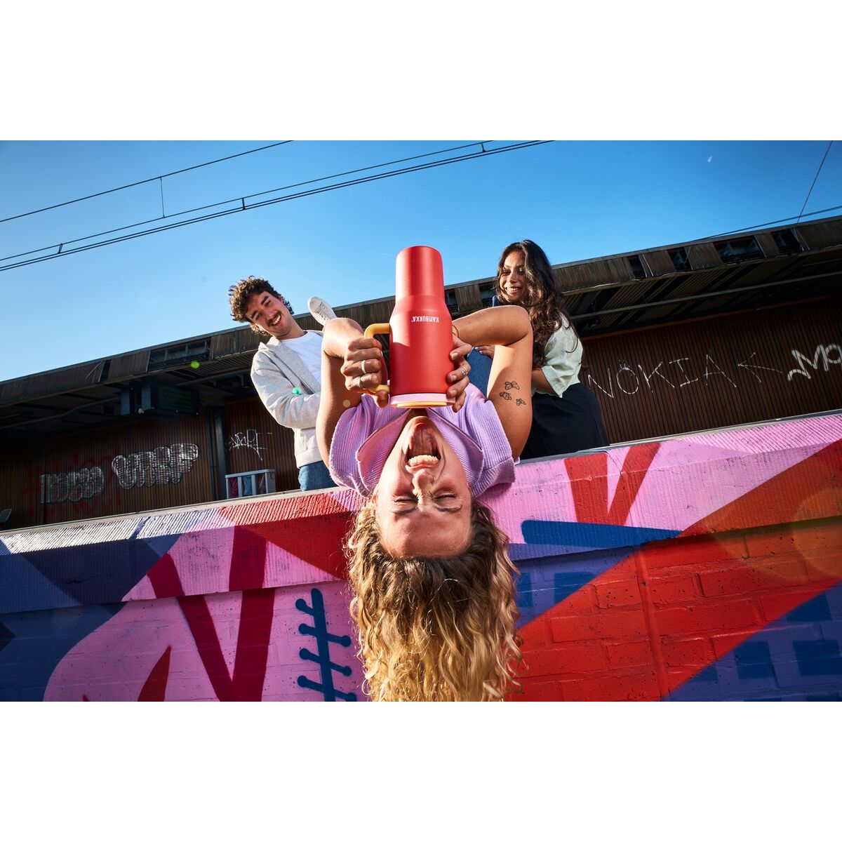 Termo Kambukka 11-08002 Amarillo Rojo Naranja Rosa Acero Inoxidable 950 ml