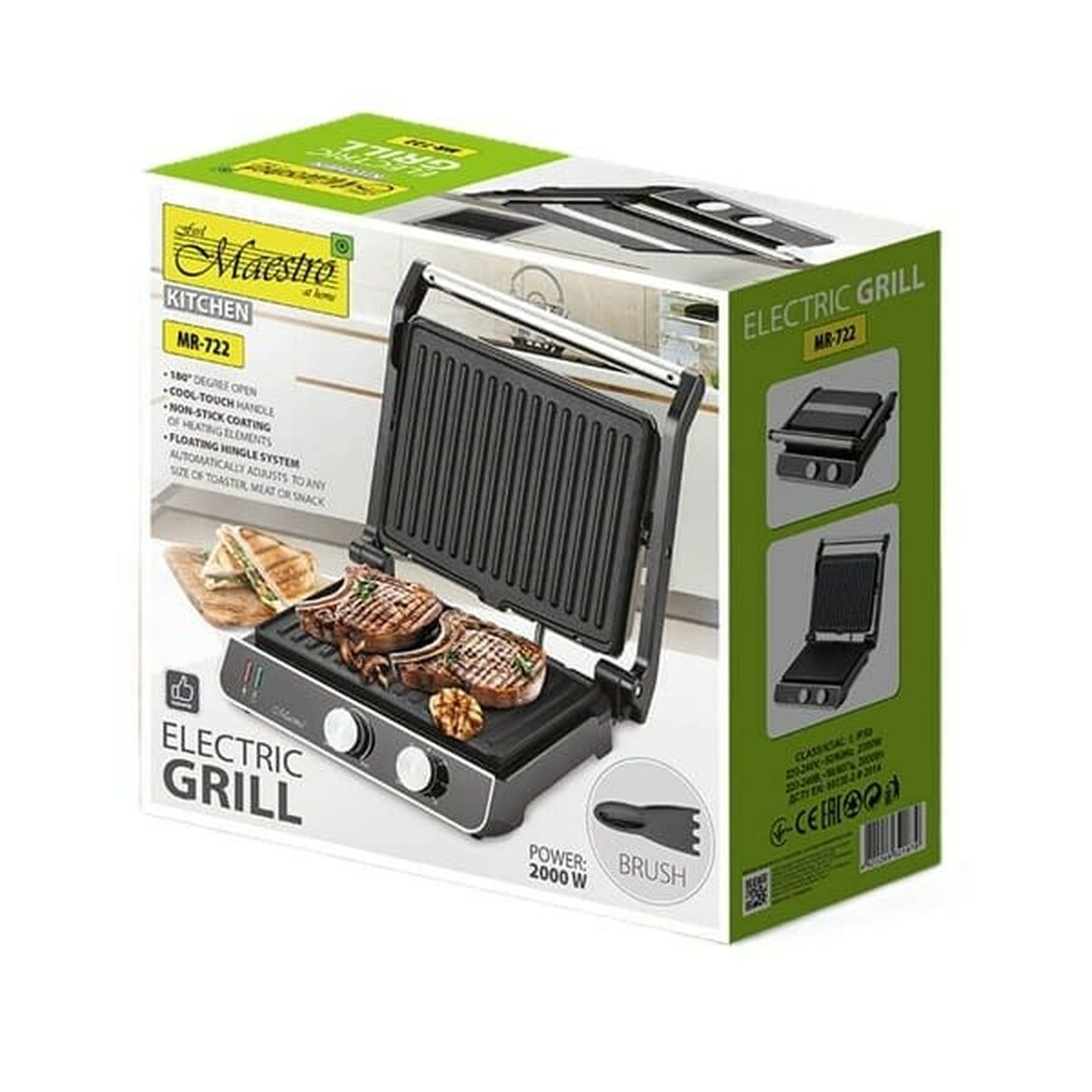 Parrilla Eléctrica Feel Maestro MR-722 2000 W