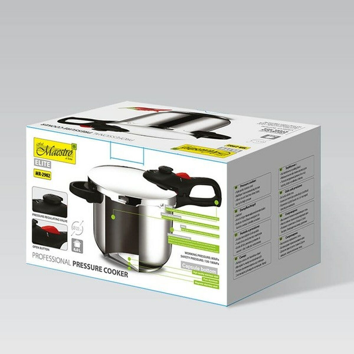 Olla Express Feel Maestro MR-2902 Acero Inoxidable 6 L