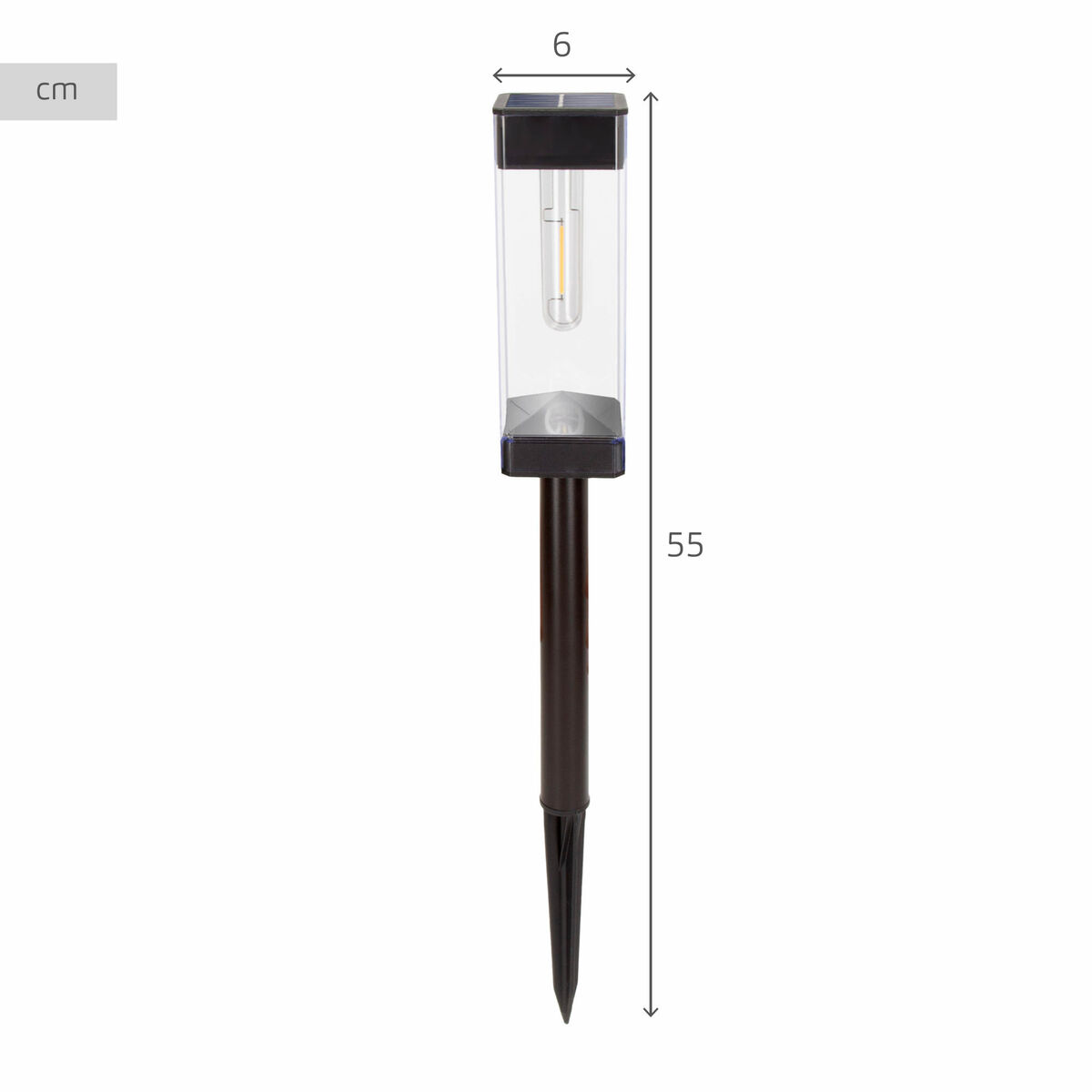 Lámpara solar Aktive 6 x 55 x 6 cm (4 Unidades)
