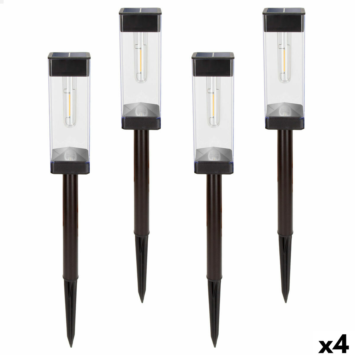 Lámpara solar Aktive 6 x 55 x 6 cm (4 Unidades)