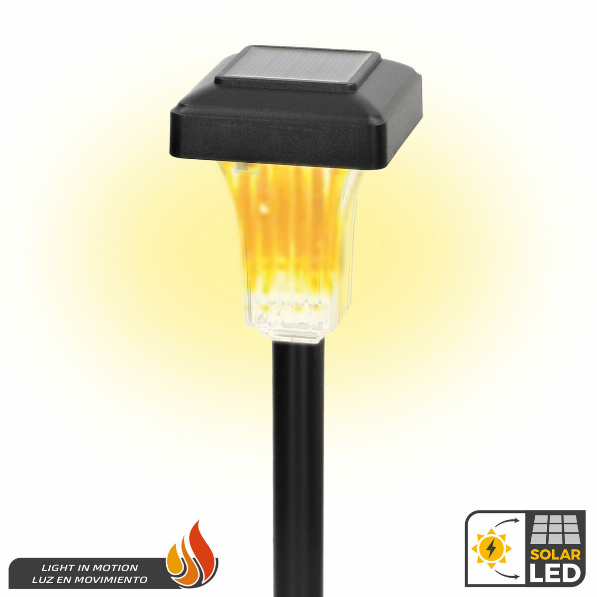 Lámpara solar Aktive 6 x 33 x 6 cm (6 Unidades)