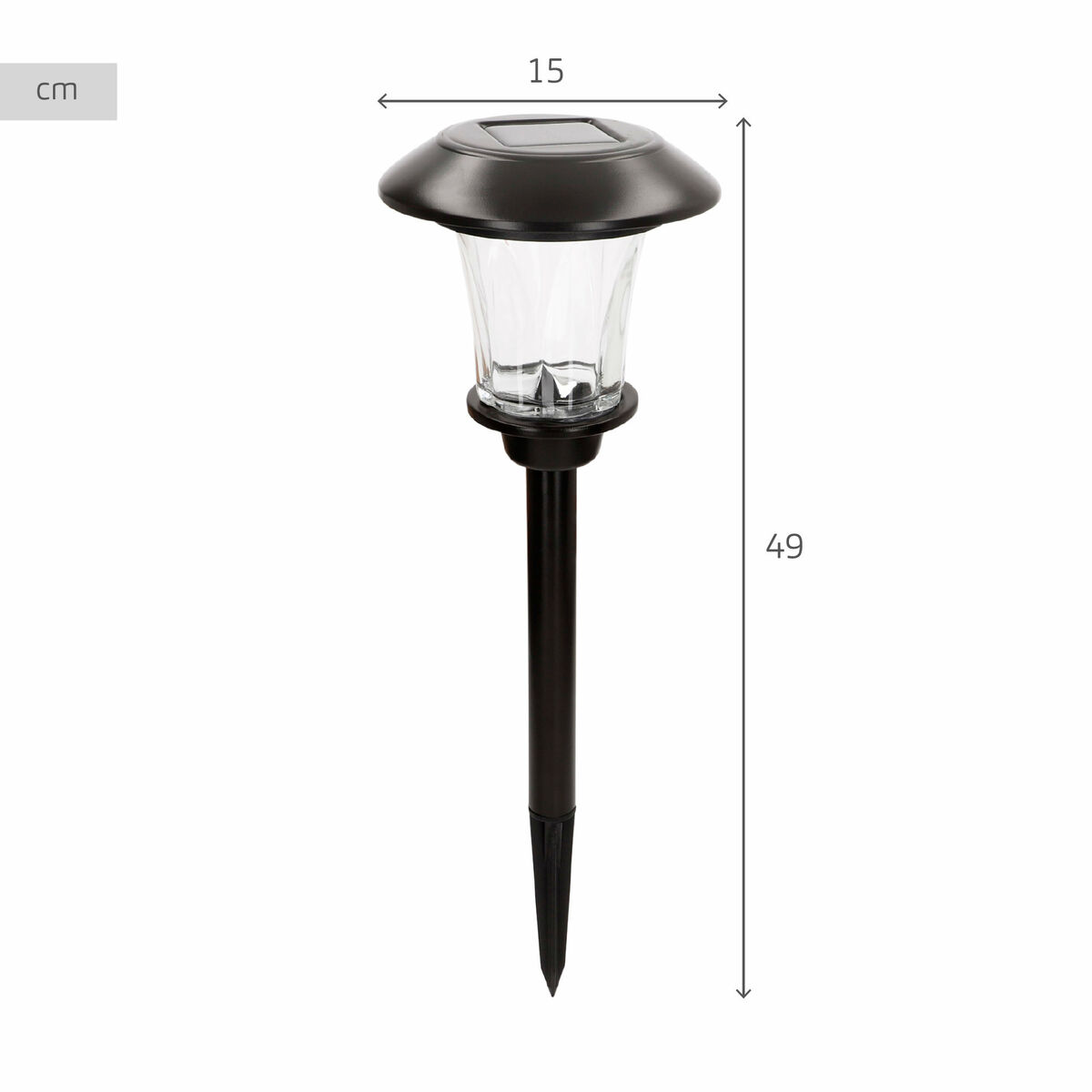 Lámpara solar Aktive 15 x 49 x 15 cm (4 Unidades)