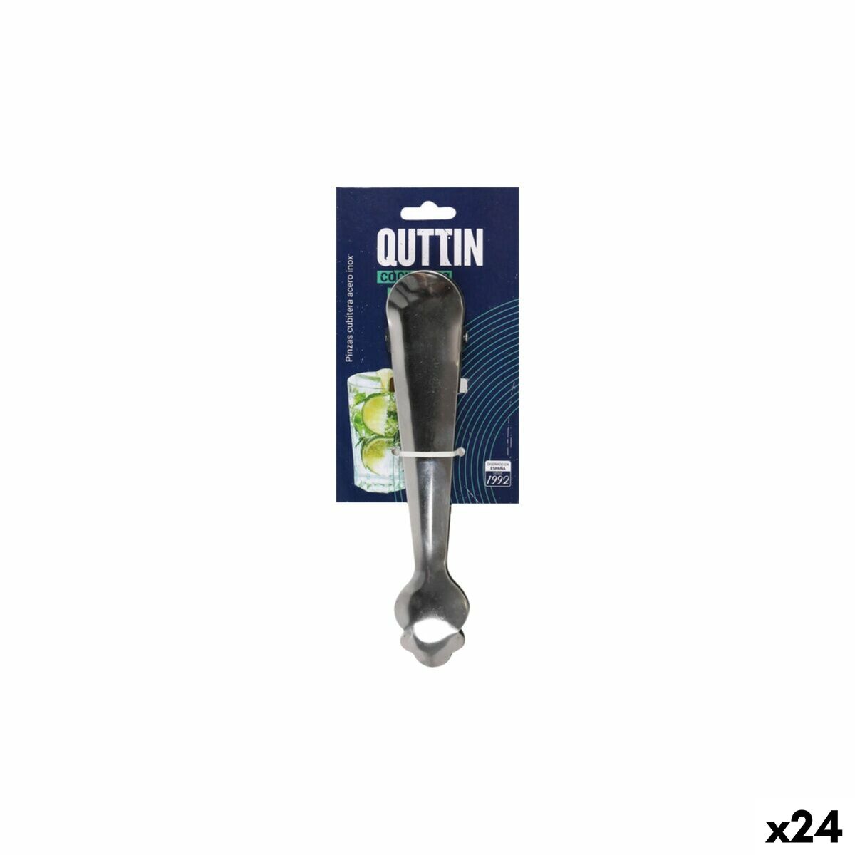 Pinzas para Hielo Quttin Quttin Metal 19 x 4 cm (24 Unidades)