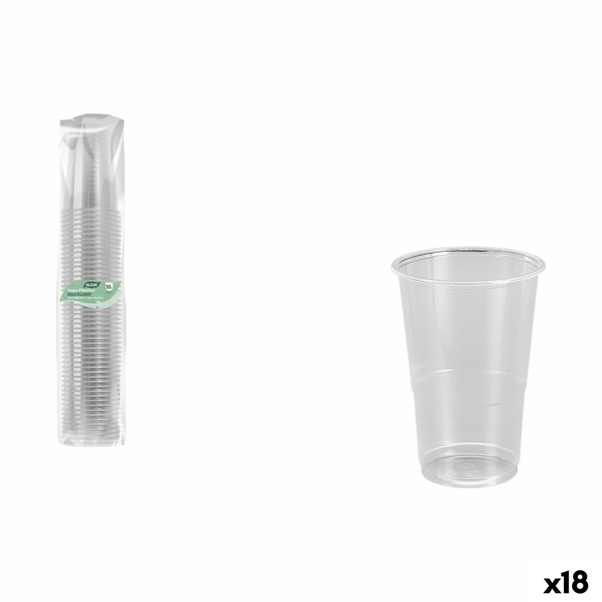 Set de Vasos Algon 250 ml 50 Piezas (18 Unidades)