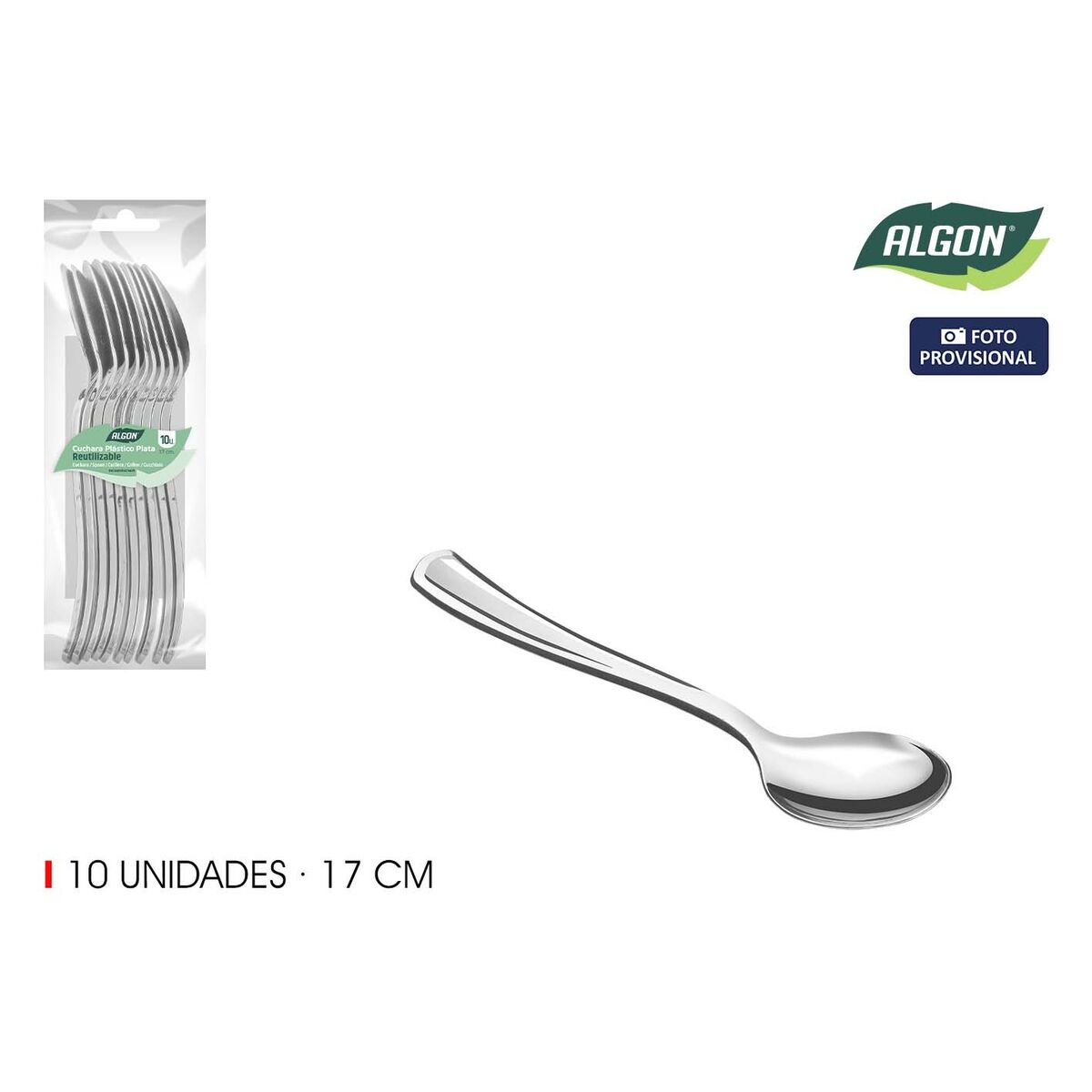 Set de Cucharas Algon 17 cm 10 Piezas (24 Unidades)