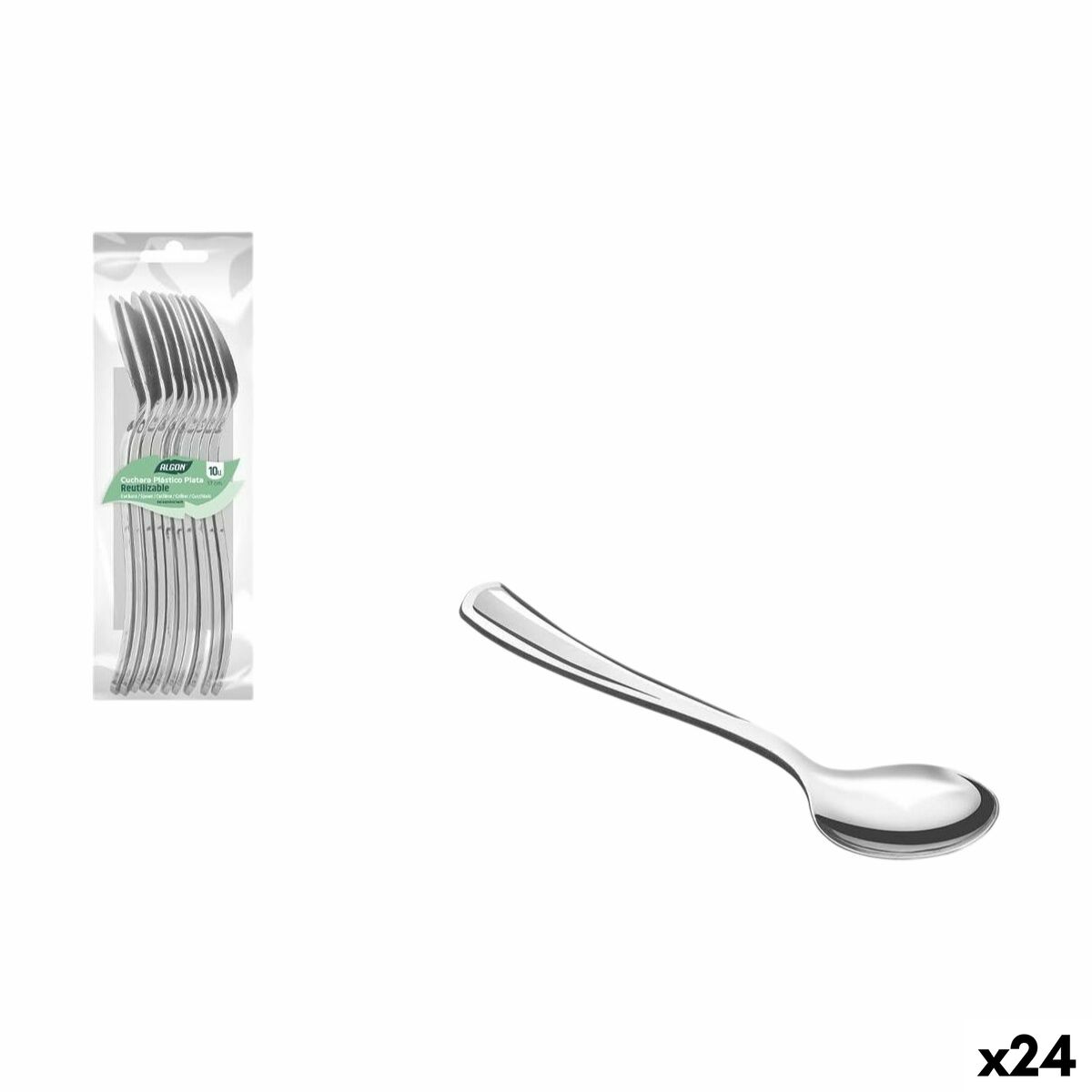 Set de Cucharas Algon 17 cm 10 Piezas (24 Unidades)