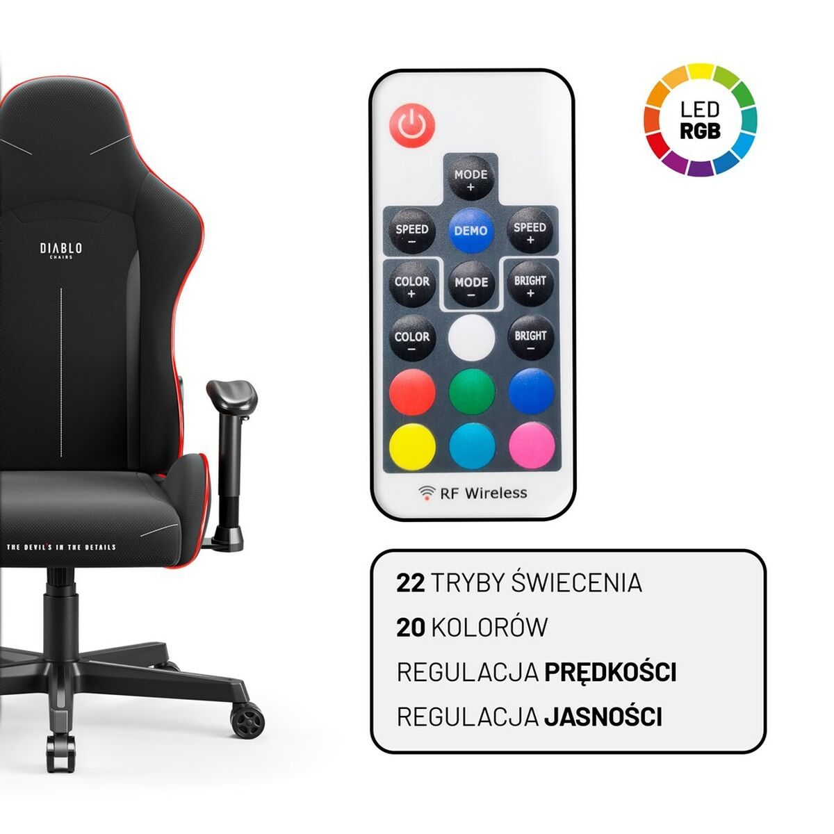 Silla Gaming Diablo Chairs X-Starter Negro 20 colores