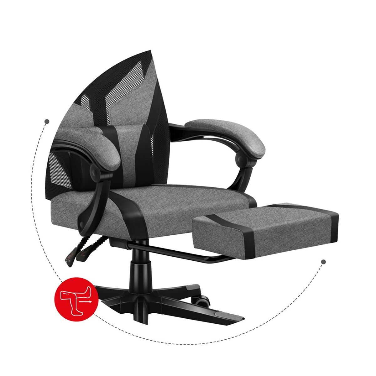 Silla Gaming Huzaro Combat 5.0 Negro Gris