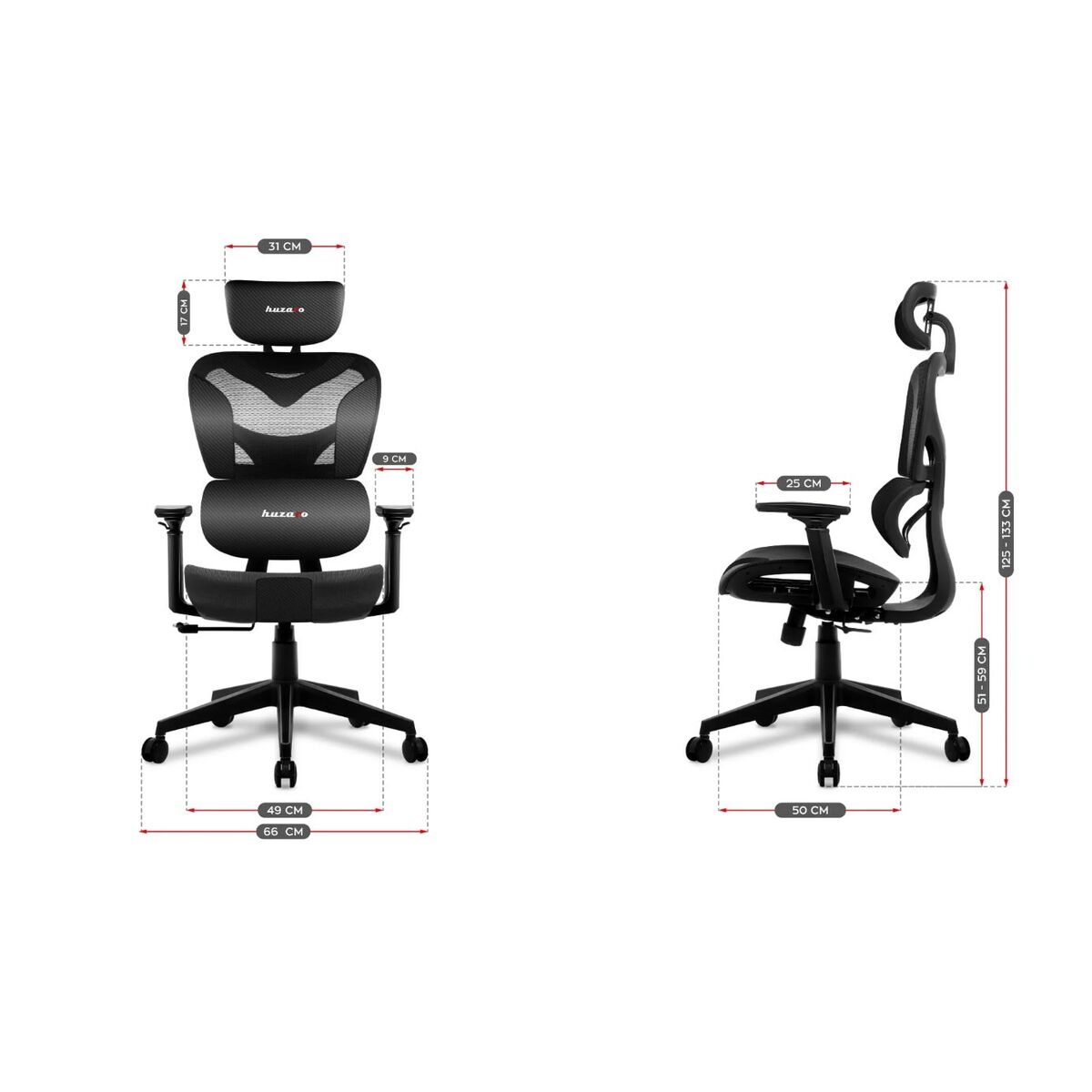 Silla Gaming Huzaro Combat 8.0 Carbon Negro