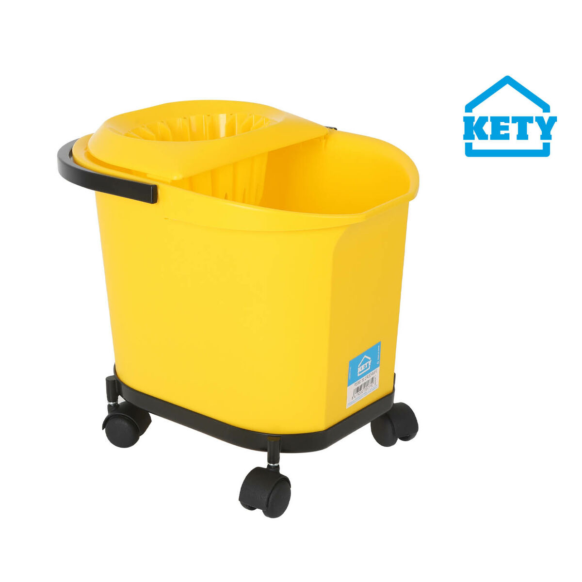 Cubo de Fregar Kety Amarillo 16 L 40,5 x 30 x 35 cm (6 Unidades)