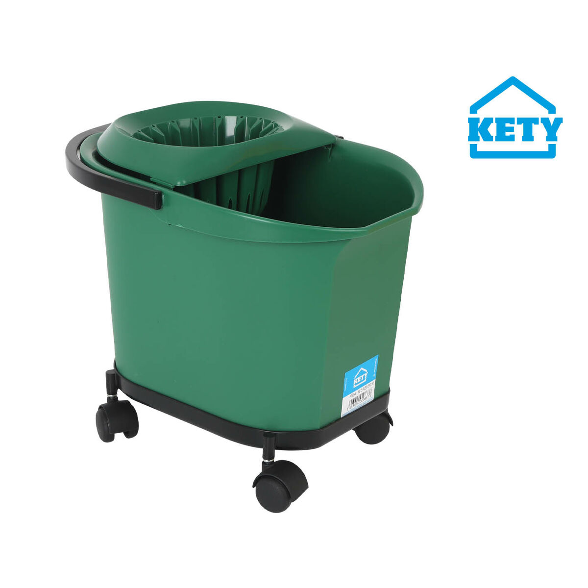 Cubo de Fregar Kety Verde 16 L 40,5 x 30 x 35 cm (6 Unidades)
