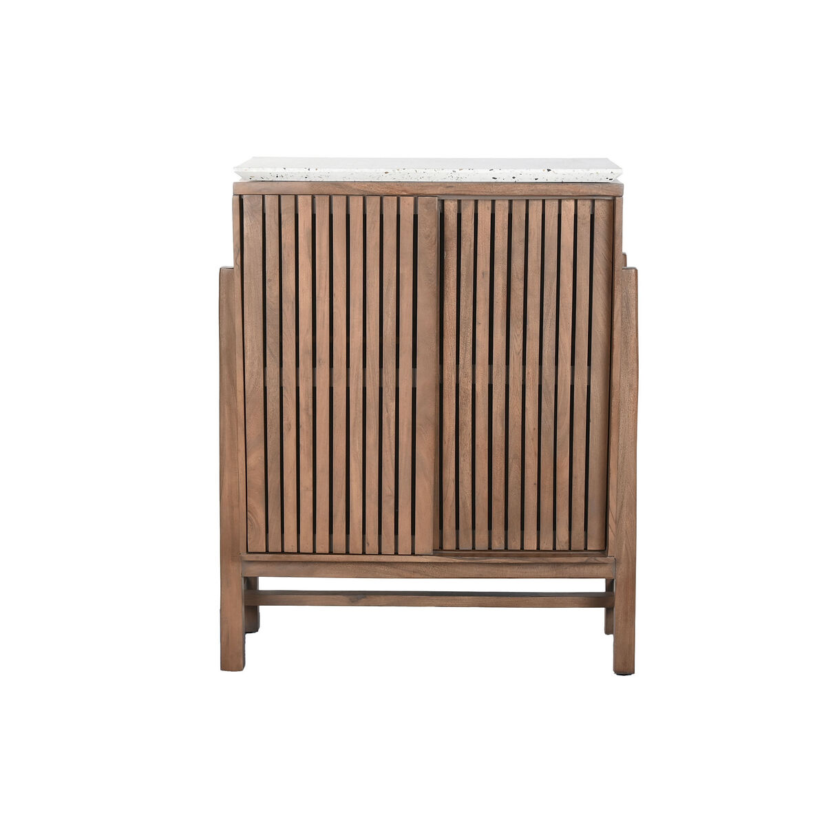 Aparador Home ESPRIT Acacia Terrazo 80 x 40 x 110 cm