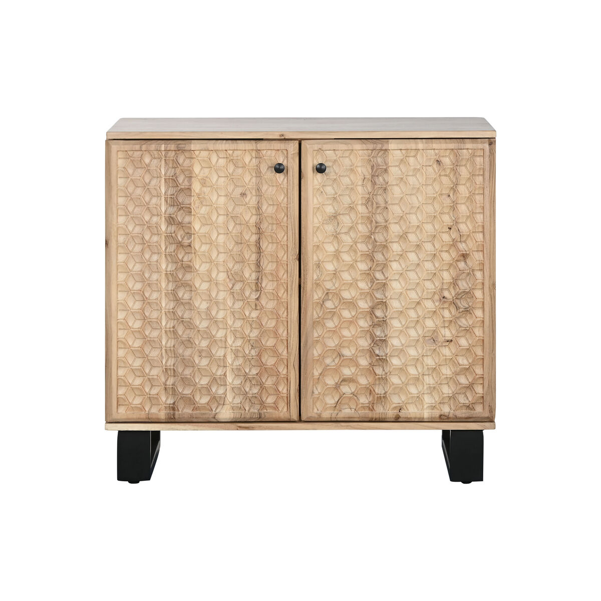 Aparador Home ESPRIT Metal Acacia 88 x 40 x 80 cm