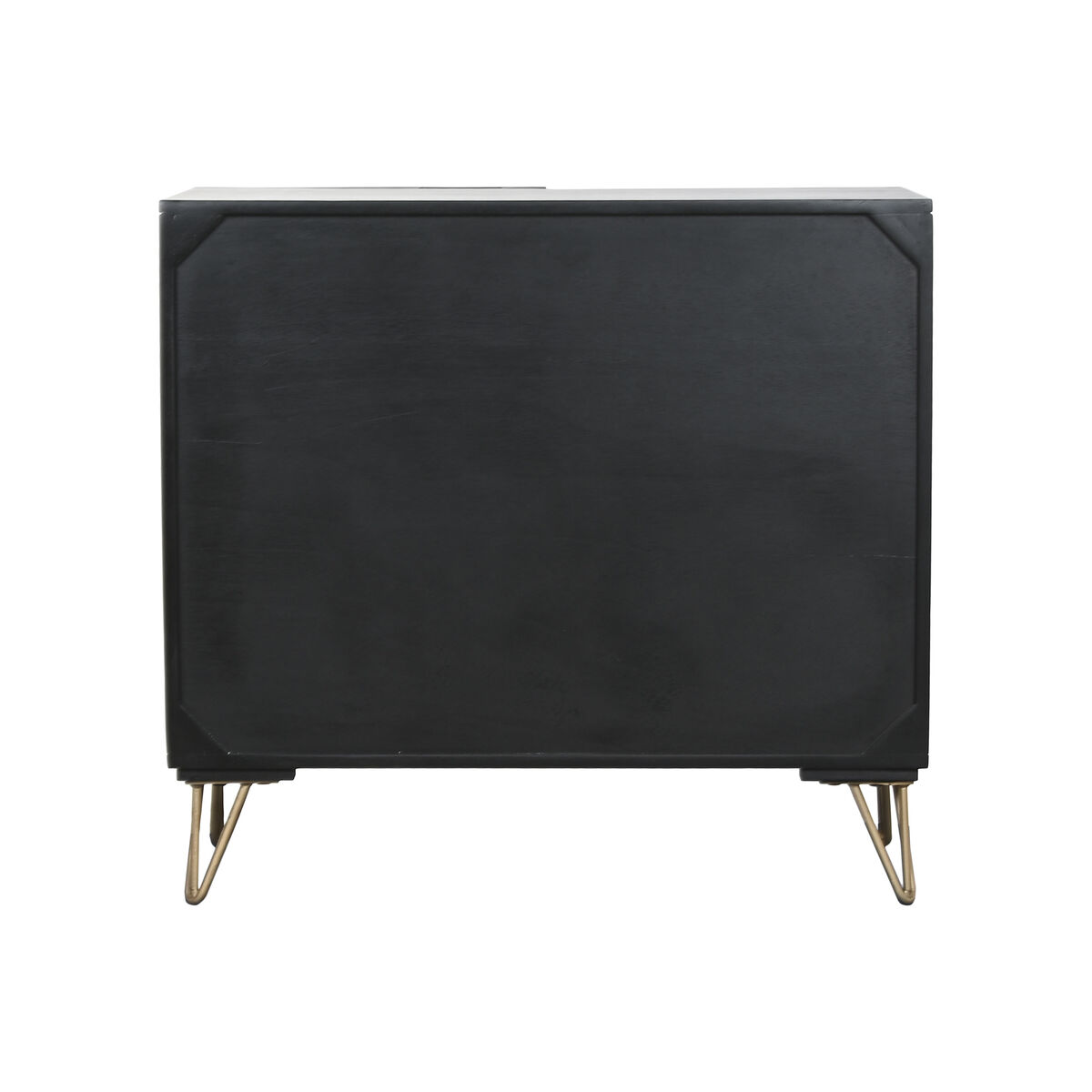Aparador Home ESPRIT Negro Dorado Metal Madera de mango 81 x 45 x 75 cm