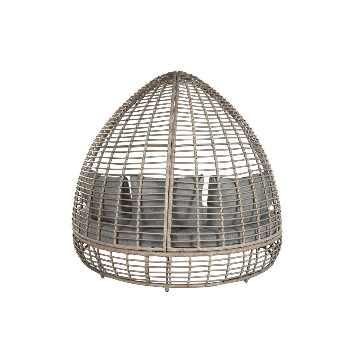 Sofá de Jardín Home ESPRIT Gris oscuro 198 x 168 x 168 cm