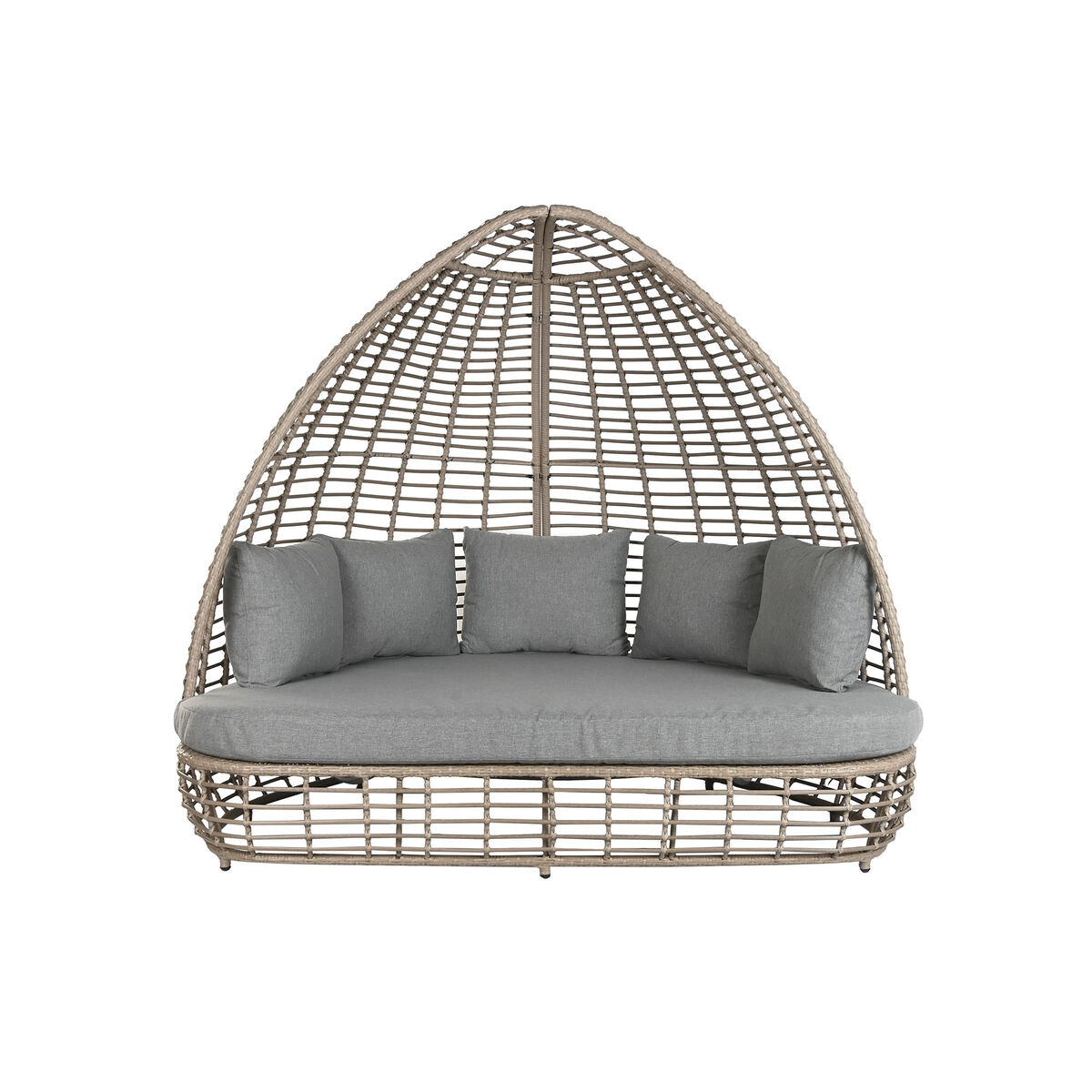 Sofá de Jardín Home ESPRIT Gris oscuro 198 x 168 x 168 cm