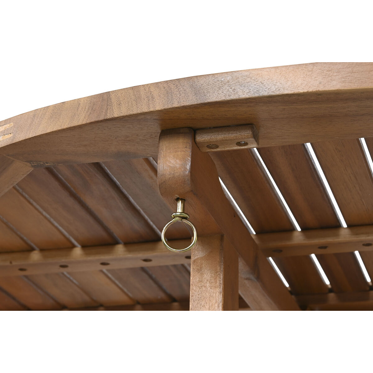 Mesa de Comedor Home ESPRIT Marrón Natural Acacia 110 x 110 x 74 cm