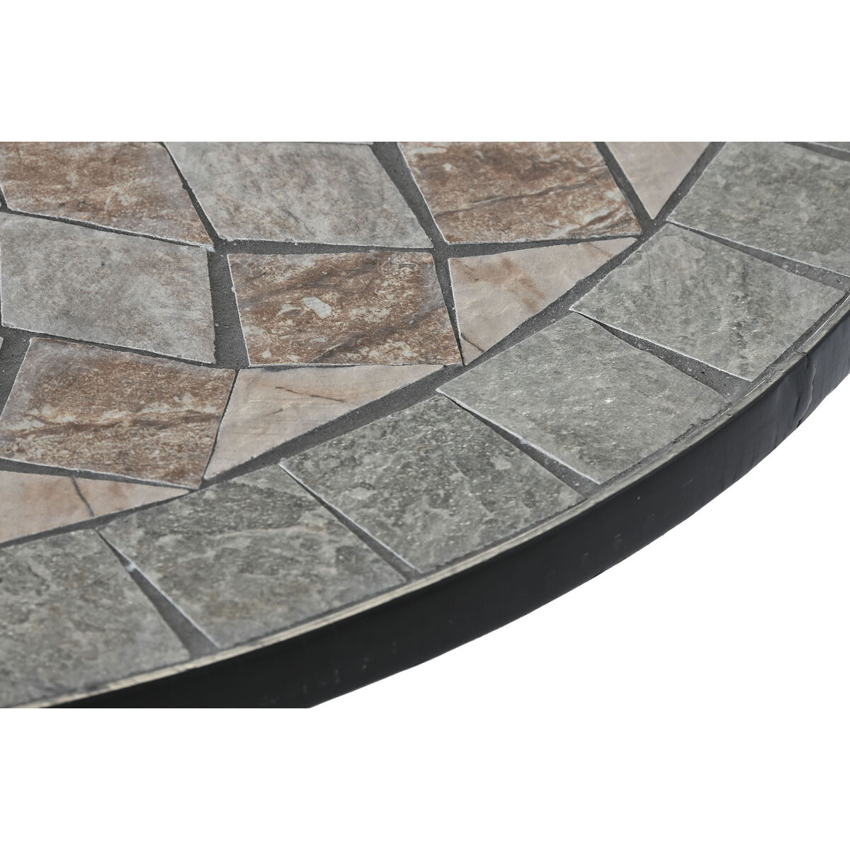 Mesa auxiliar Home ESPRIT Negro Multicolor 80 x 80 x 76 cm