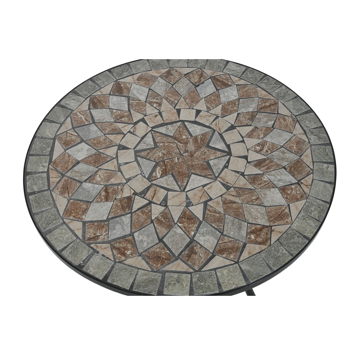 Mesa auxiliar Home ESPRIT Negro Multicolor 60 x 60 x 72 cm