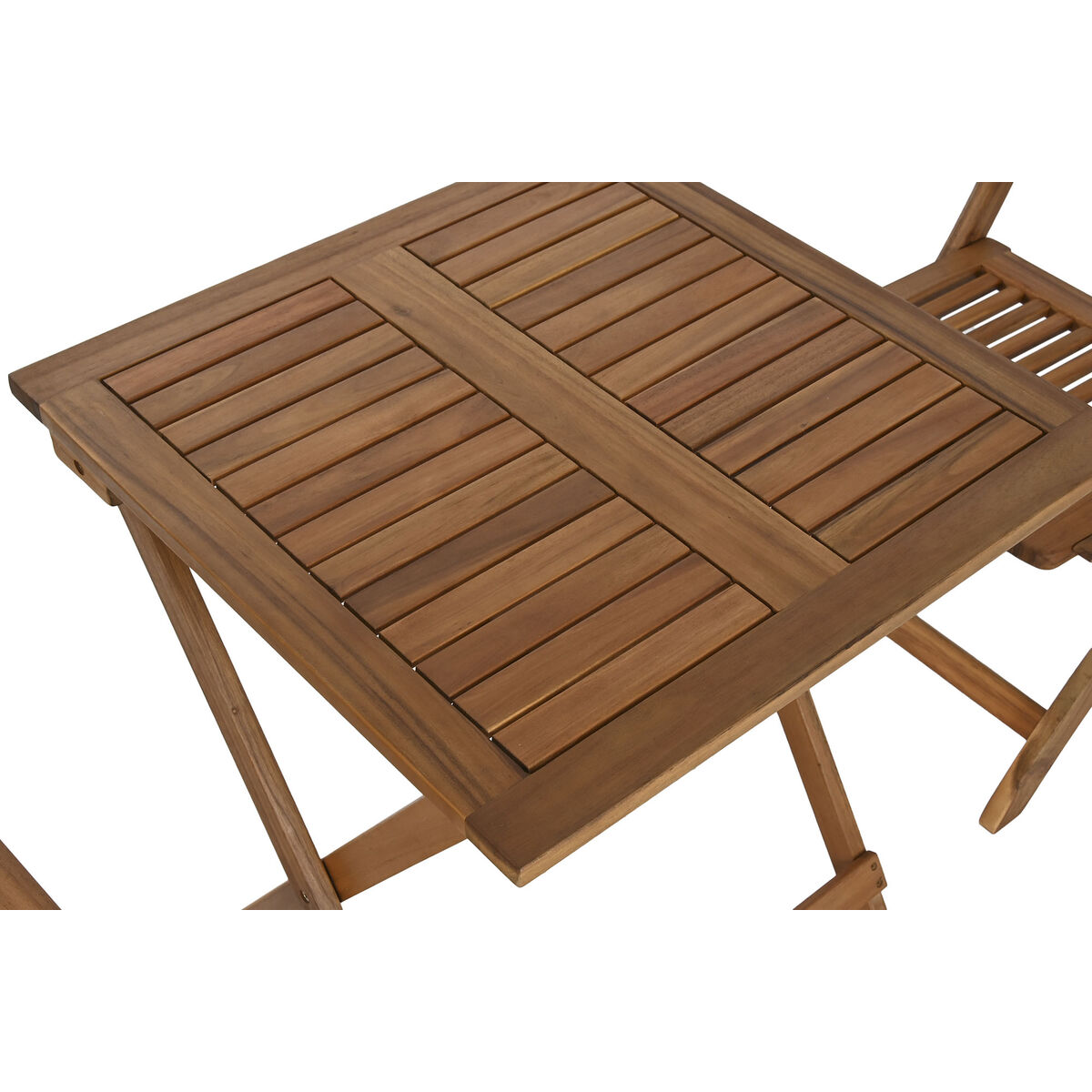 Conjunto de Mesa con 2 Sillas Home ESPRIT Marrón 60 x 60 x 74 cm