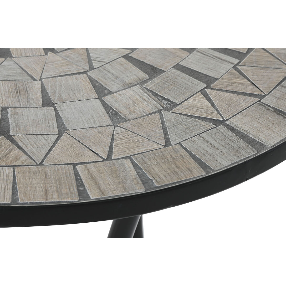 Mesa auxiliar Home ESPRIT Negro Multicolor 60 x 60 x 72 cm