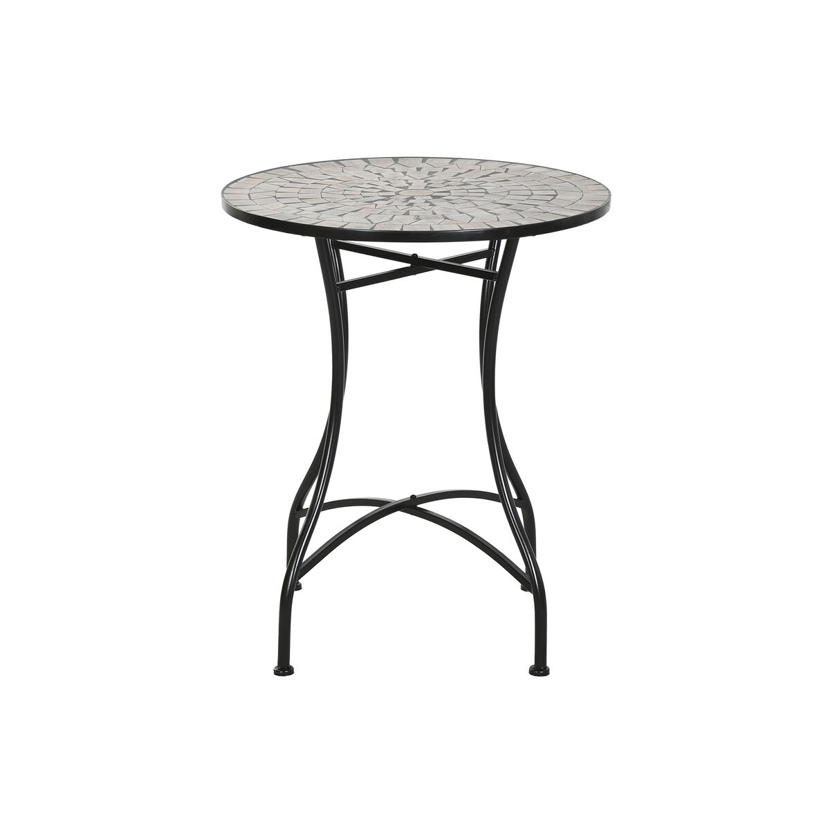 Mesa auxiliar Home ESPRIT Negro Multicolor 60 x 60 x 72 cm