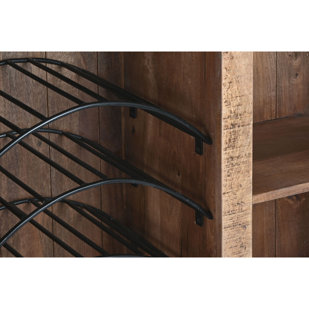 Mueble bar Home ESPRIT Negro Natural 145 x 53 x 100 cm