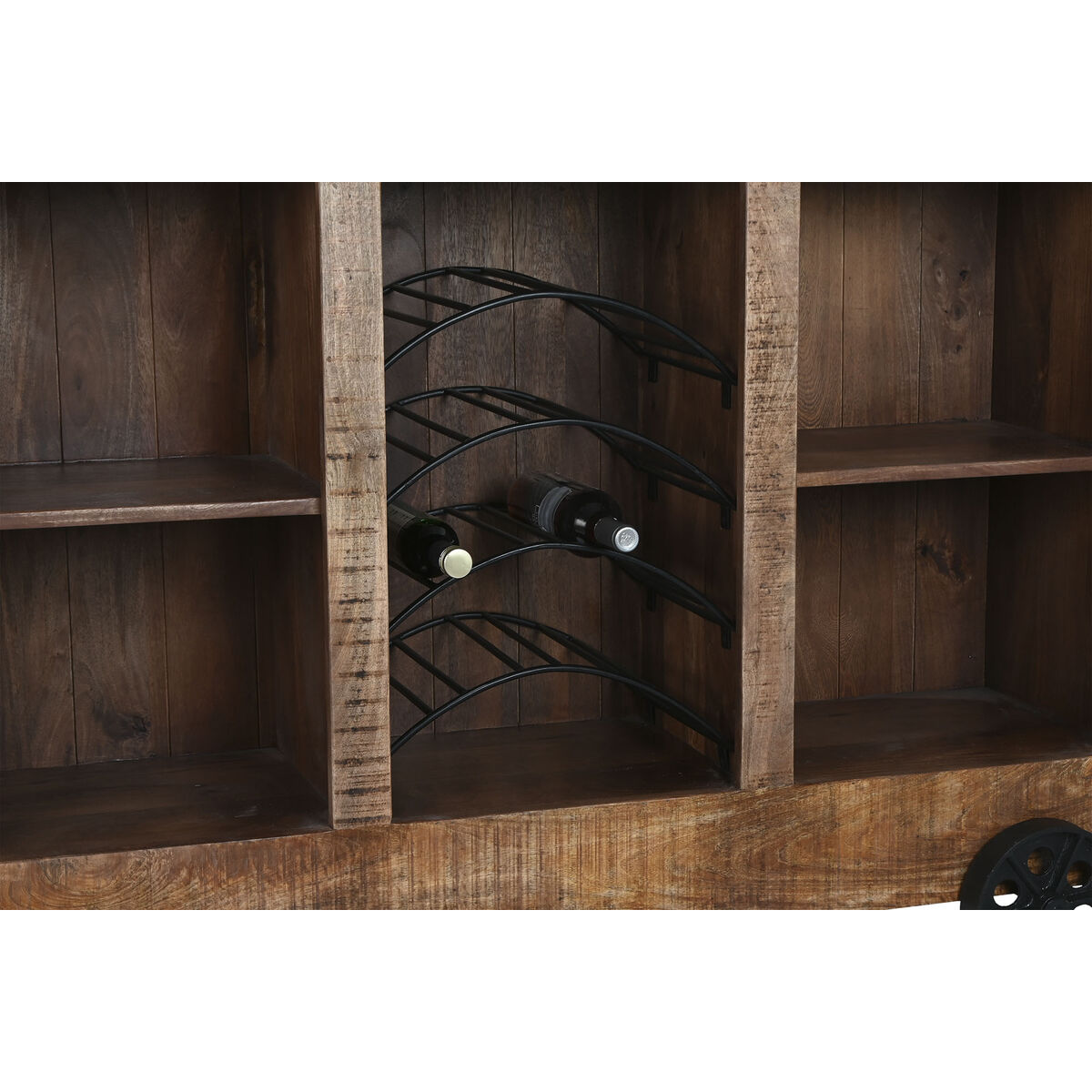 Mueble bar Home ESPRIT Negro Natural 145 x 53 x 100 cm